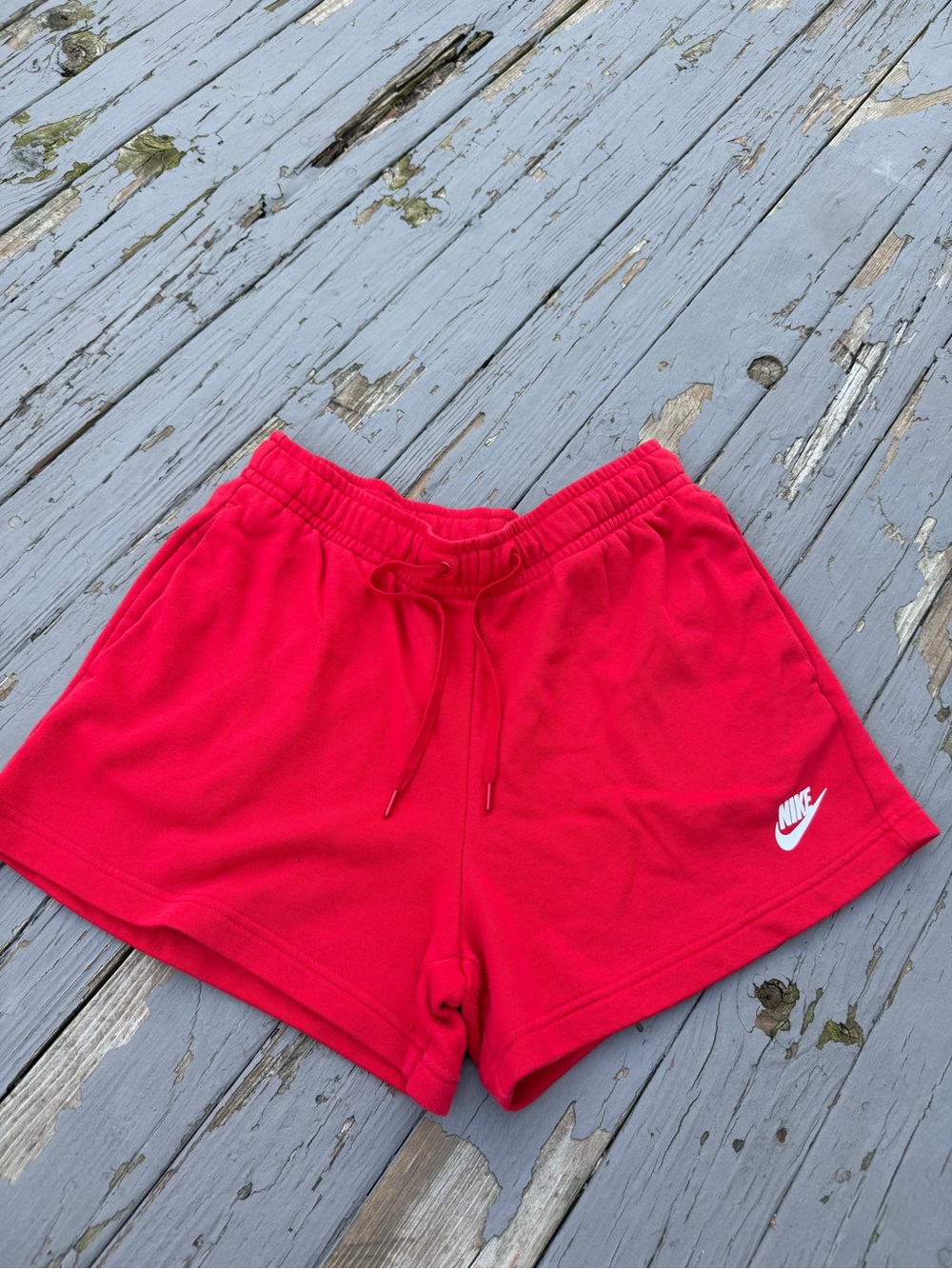 Nike Women's Bright Red Athletic Drawstring Shorts